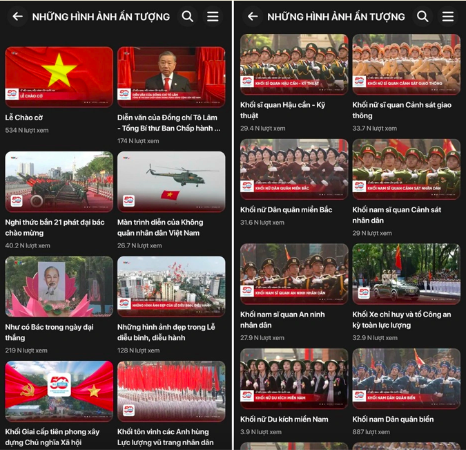 Cách xem lại trọn vẹn Lễ diễu binh ngày 30/4 trên điện thoại và máy tính