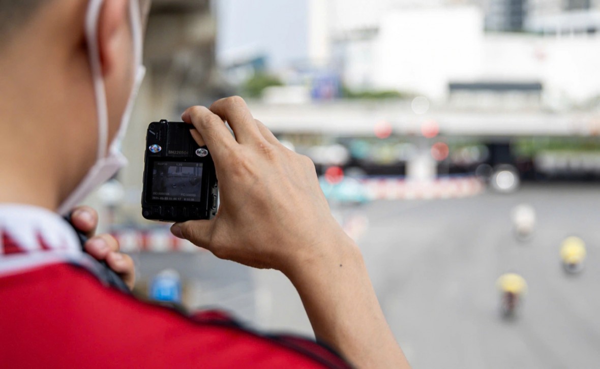 những chiếc camera thiết bị nghiệp vụ để ghi nhận các trường hợp vi phạm