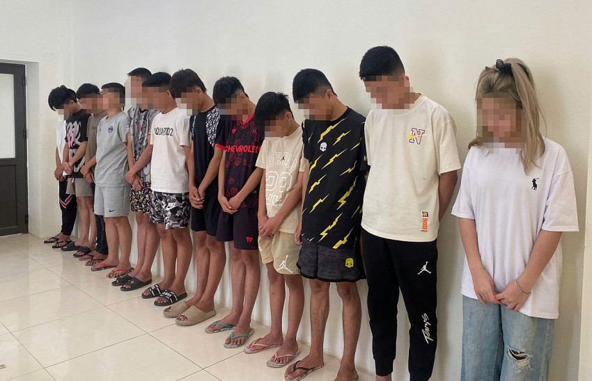 Các đối tượng bị triệu tập tại cơ quan Công an.