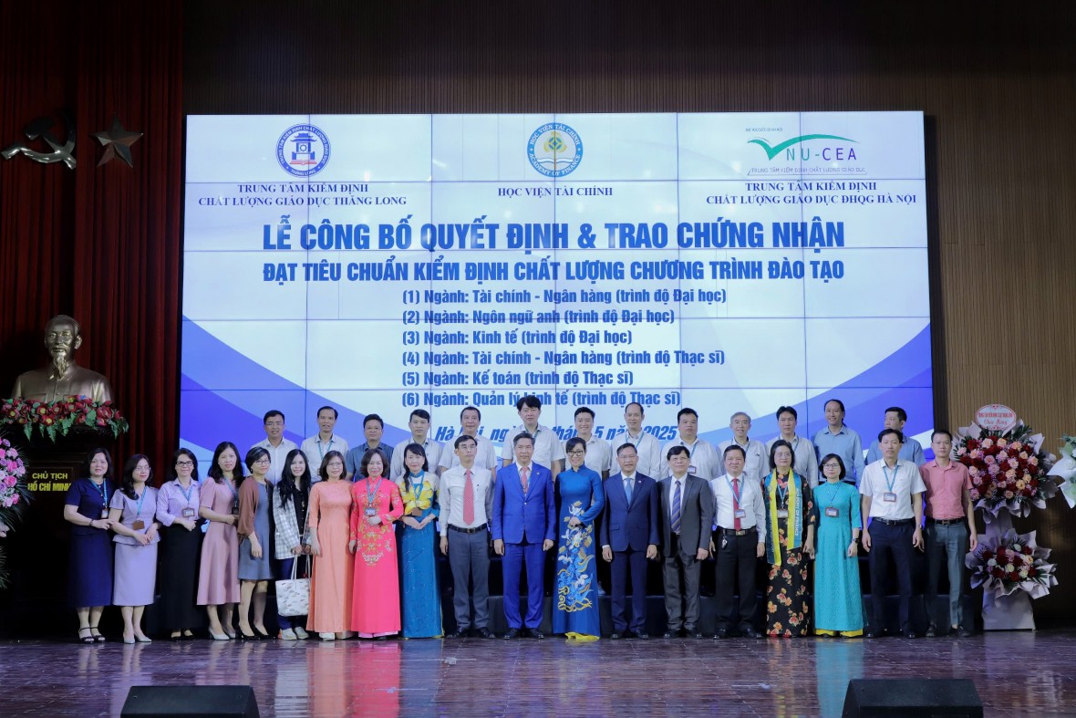 Học viện Tài chính thêm 6 Chương trình đào tạo đạt chuẩn kiểm định chất lượng