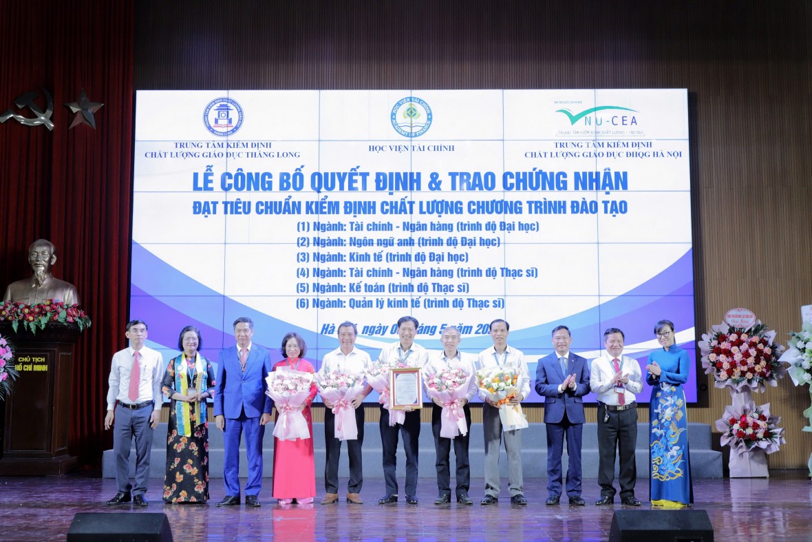 Học viện Tài chính thêm 6 Chương trình đào tạo đạt chuẩn kiểm định chất lượng