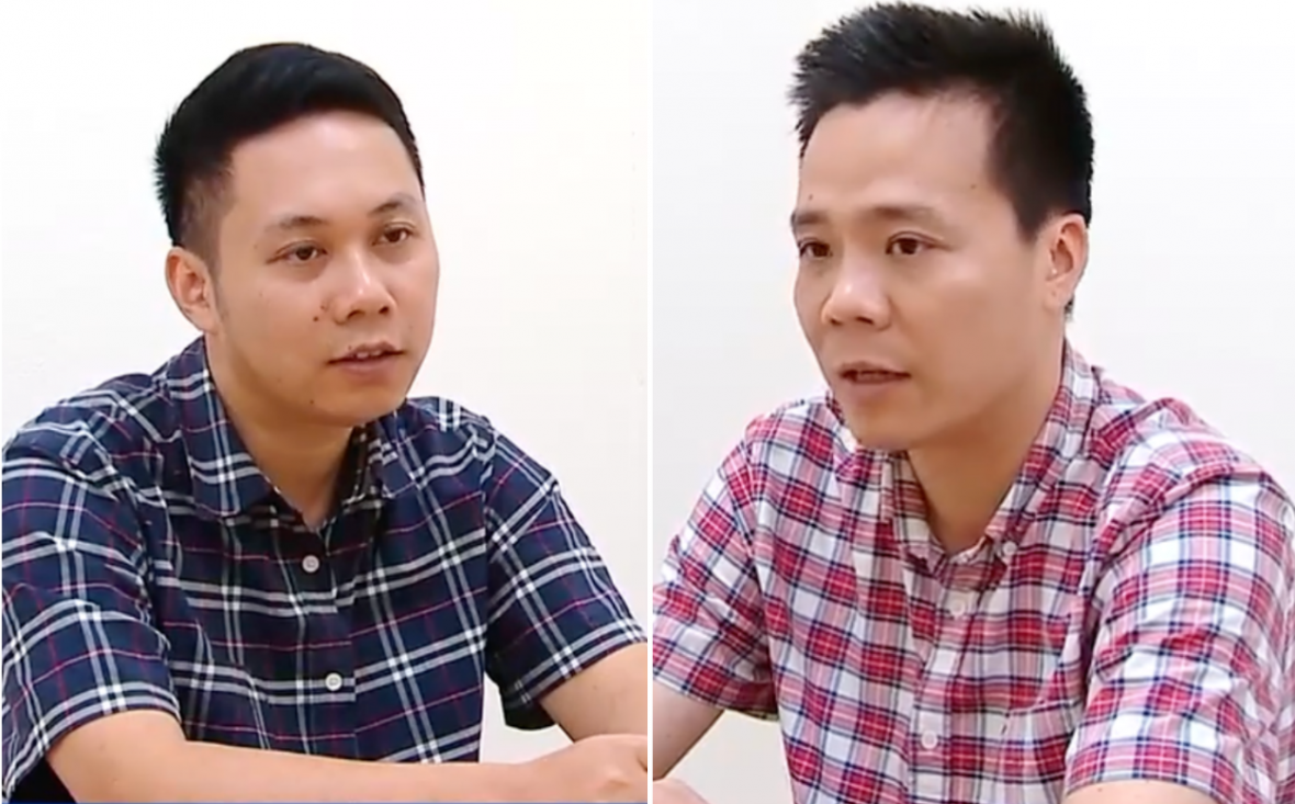 Đối tượng cầm đầu là Nguyễn Năng Mạnh (phải) và Khúc Minh Vũ Đối tượng cầm đầu là Nguyễn Năng Mạnh (phải) và Khúc Minh Vũ