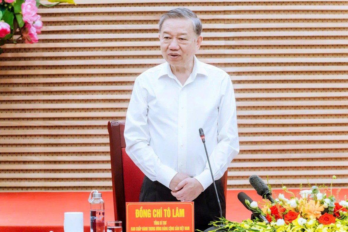 Tổng Bí thư Tô Lâm làm việc với Ban Thường vụ Tỉnh Nghệ An.