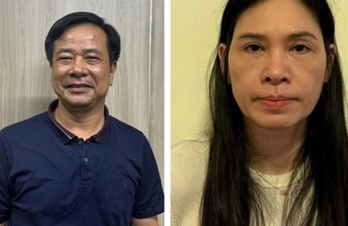 Vợ chồng Nghiêm Quốc Hưng và Phạm Thị Hạnh (Ảnh: Bộ Công an).