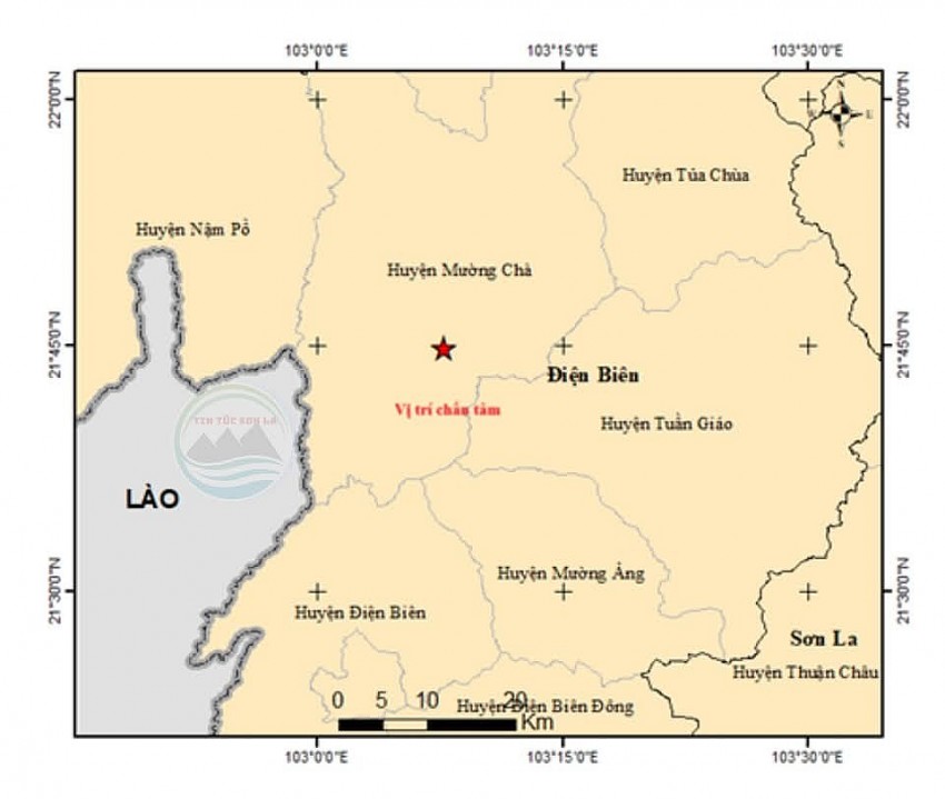 Xuất hiện động đất mạnh 5 độ richter tại Điện Biên