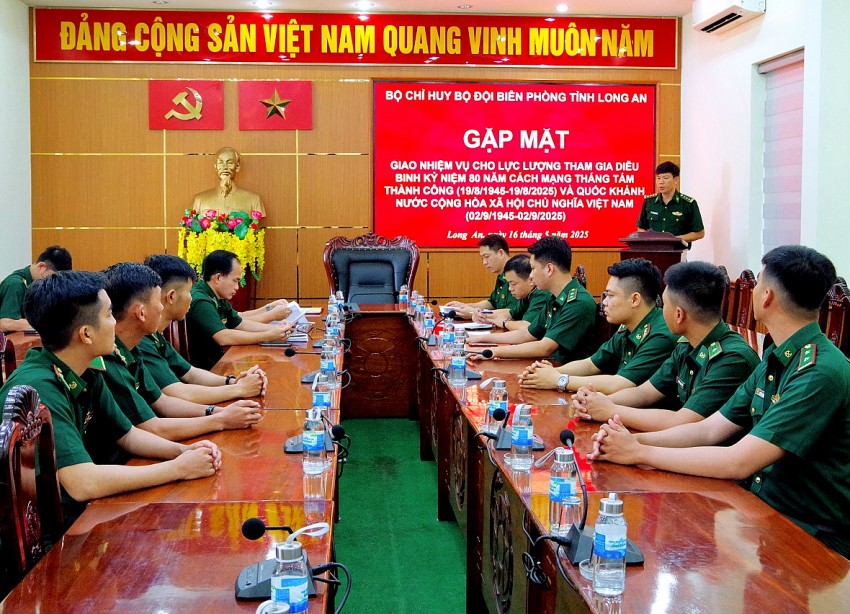 BĐBP Long An giao nhiệm vụ cho lực lượng tham gia nhiệm vụ A80