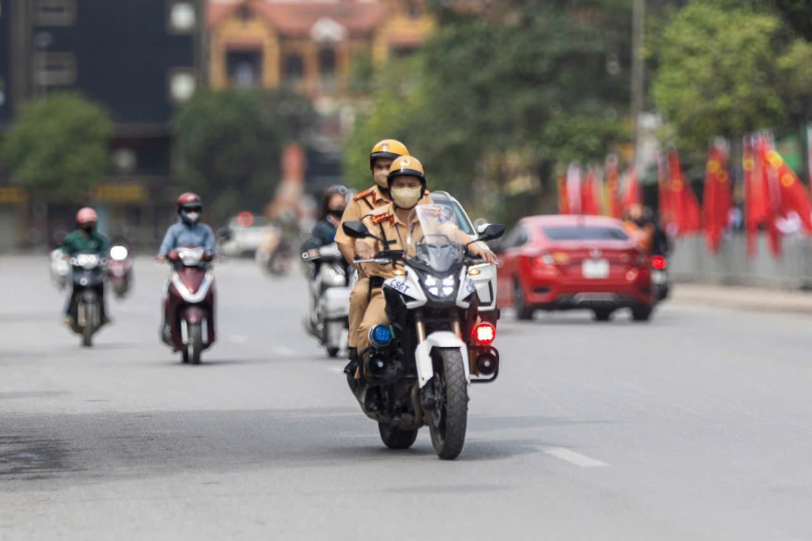 Mô tô chuyên dụng được trang bị cho lực lượng CSGT Hà Nội.