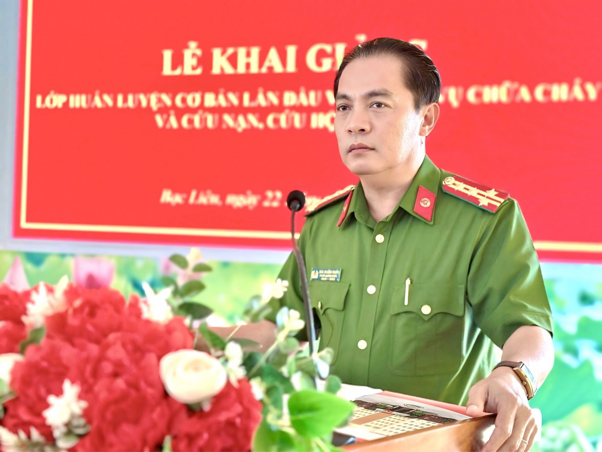 Bạc Liêu: Khai giảng lớp huấn luyện nghiệp vụ chữa cháy và cứu nạn, cứu hộ