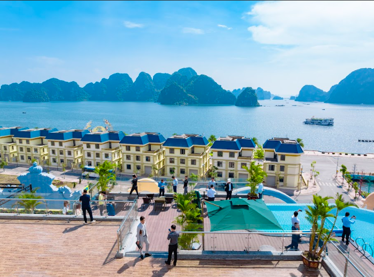 Không gian dự án nhìn từ trên cao với tầm views ra biển lớn.