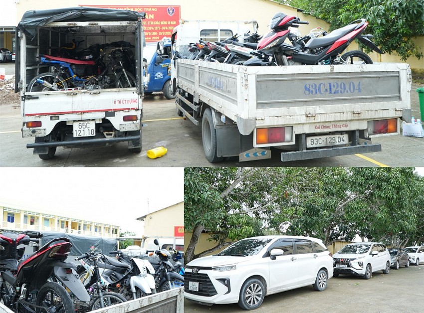 Sóc Trăng: Tạm giữ 47 đối tượng liên quan vụ tổ chức đua xe trái phép