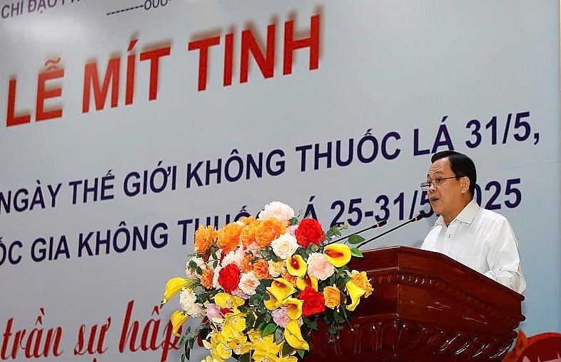 Tiền Giang: Mít tinh hưởng ứng Ngày Thế giới không thuốc lá Tiền Giang: Mít tinh hưởng ứng Ngày Thế giới không thuốc lá