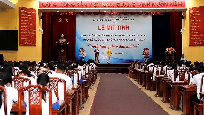 Tiền Giang: Mít tinh hưởng ứng Ngày Thế giới không thuốc lá Tiền Giang: Mít tinh hưởng ứng Ngày Thế giới không thuốc lá