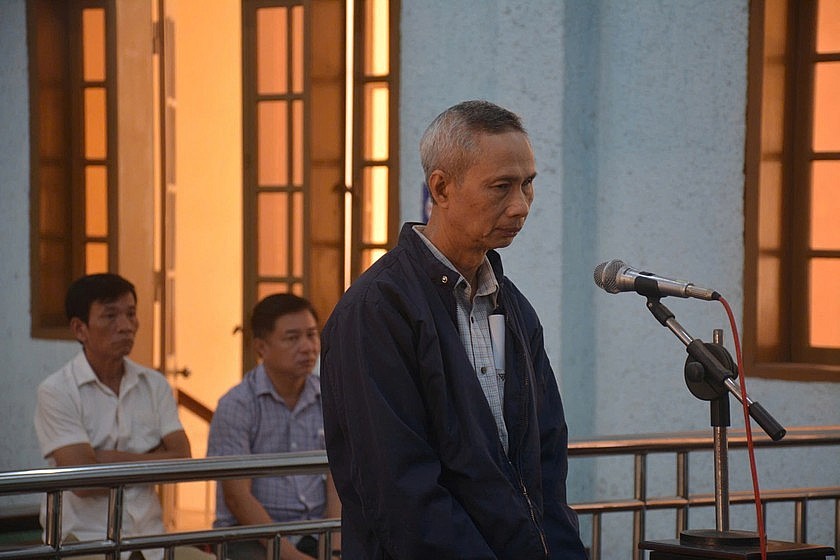 Bị cáo Ngô Thanh Thí tại tòa. Bị cáo Ngô Thanh Thí tại tòa.