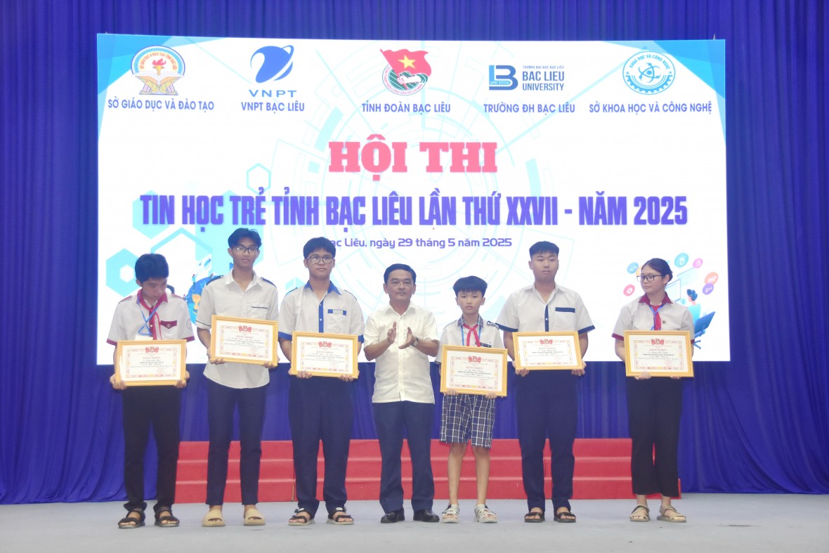 Thành phố Bạc Liêu đạt giải Nhất toàn đoàn Hội thi tin học trẻ