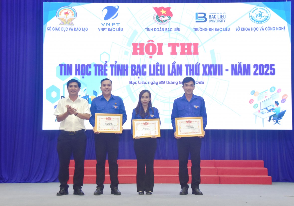 Thành phố Bạc Liêu đạt giải Nhất toàn đoàn Hội thi tin học trẻ