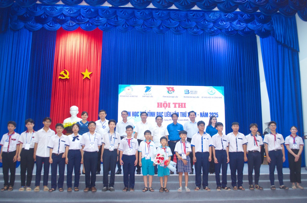 Thành phố Bạc Liêu đạt giải Nhất toàn đoàn Hội thi tin học trẻ