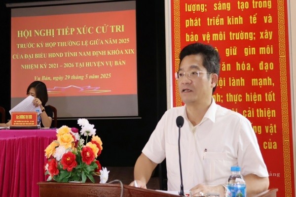 Cử tri tỉnh Nam Định kiến nghị nhiều nội dung quan trọng