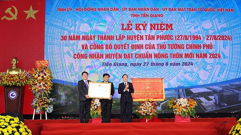 Thủ tướng Chính phủ công nhận tỉnh Tiền Giang hoàn thành xây dựng Nông thôn mới
