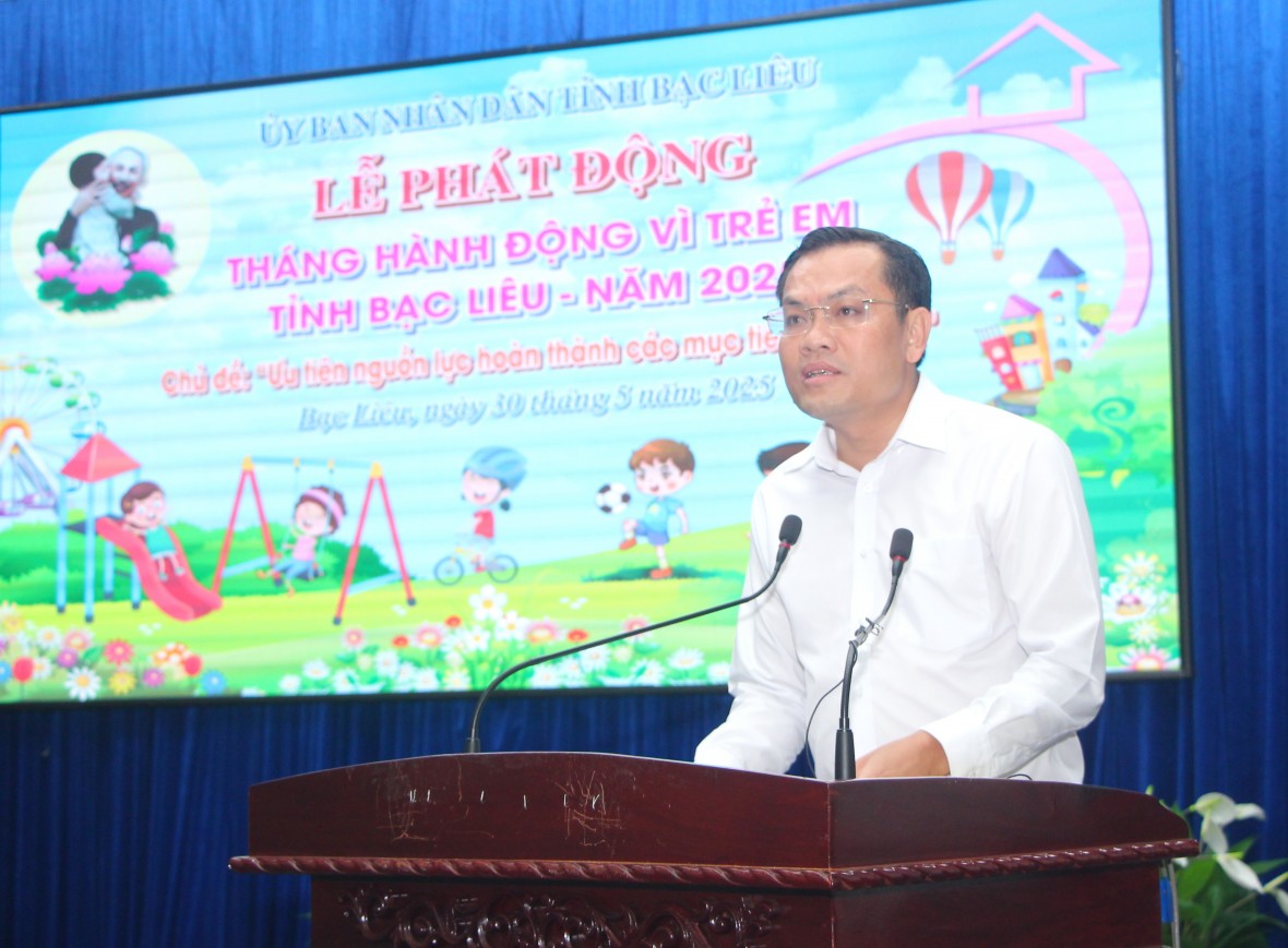 Bạc Liêu: Lễ phát động Tháng hành động vì trẻ em