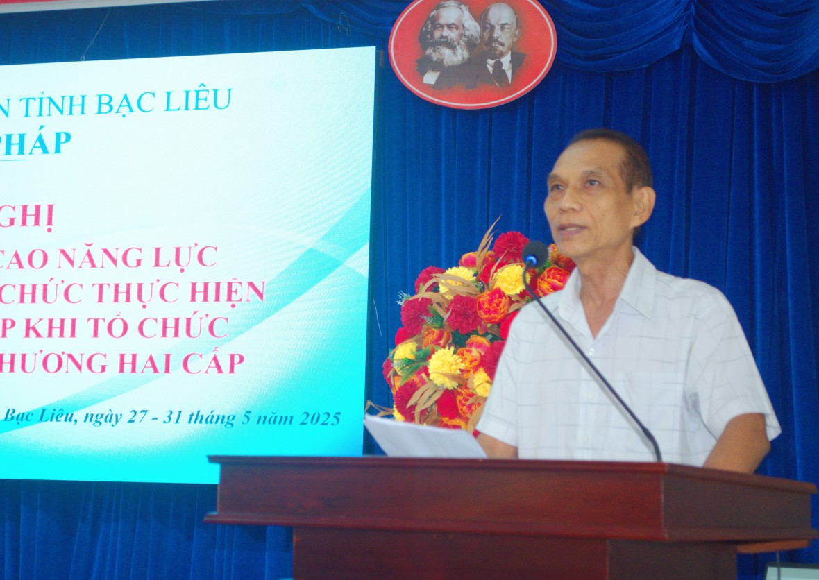 Hoàn thành khoá bồi dưỡng nâng cao năng lực cho đội ngũ công chức Tư pháp khi tổ chức chính quyền địa phương hai cấp ở Bạc Liêu