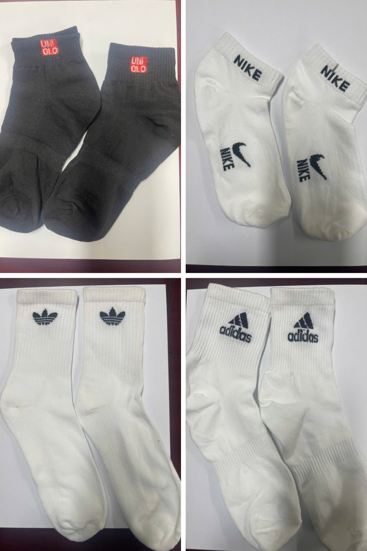 Các sản phẩm giả nhãn hiệu Nike, Adidas, Uniqlo bị lực lượng chức năng thu giữ Các sản phẩm giả nhãn hiệu Nike, Adidas, Uniqlo bị lực lượng chức năng thu giữ