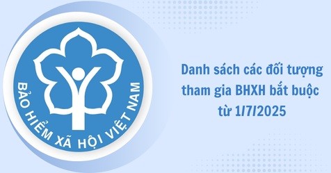 Các nhóm đối tượng mới tham gia BHXH bắt buộc từ ngày 1/7/2025.