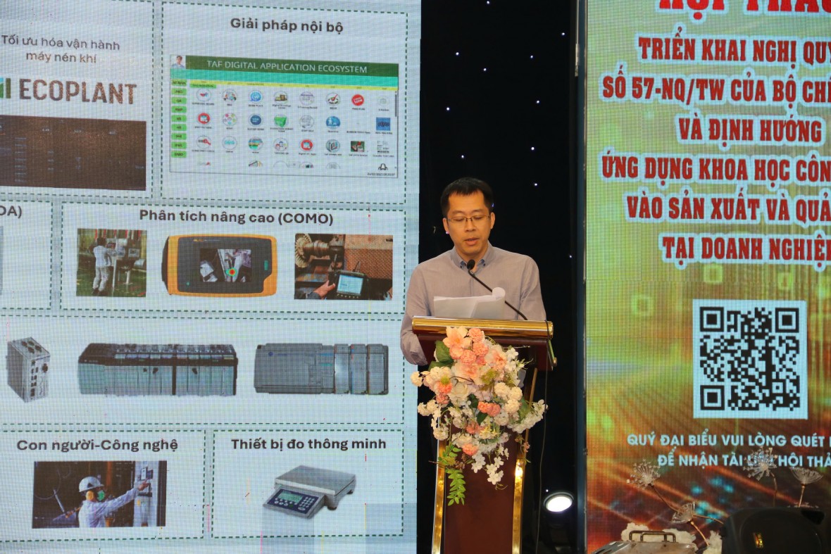 Ông Trương Hoàng Phương (Giám đốc Nhà máy Nestlé Trị An) trình bày tham luận Ông Trương Hoàng Phương (Giám đốc Nhà máy Nestlé Trị An) trình bày tham luận