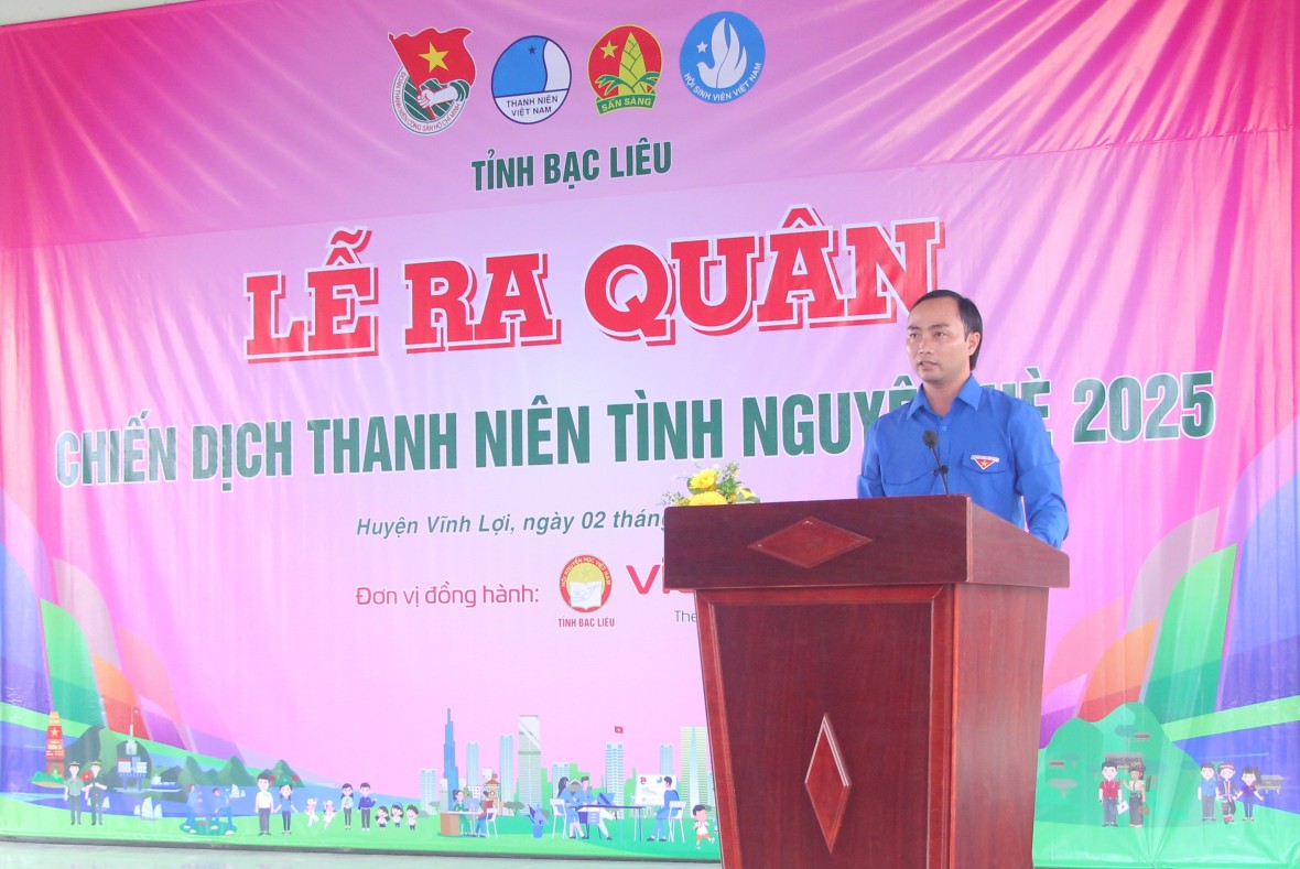 Tỉnh Bạc Liêu ra quân Chiến dịch Thanh niên tình nguyện hè 2025