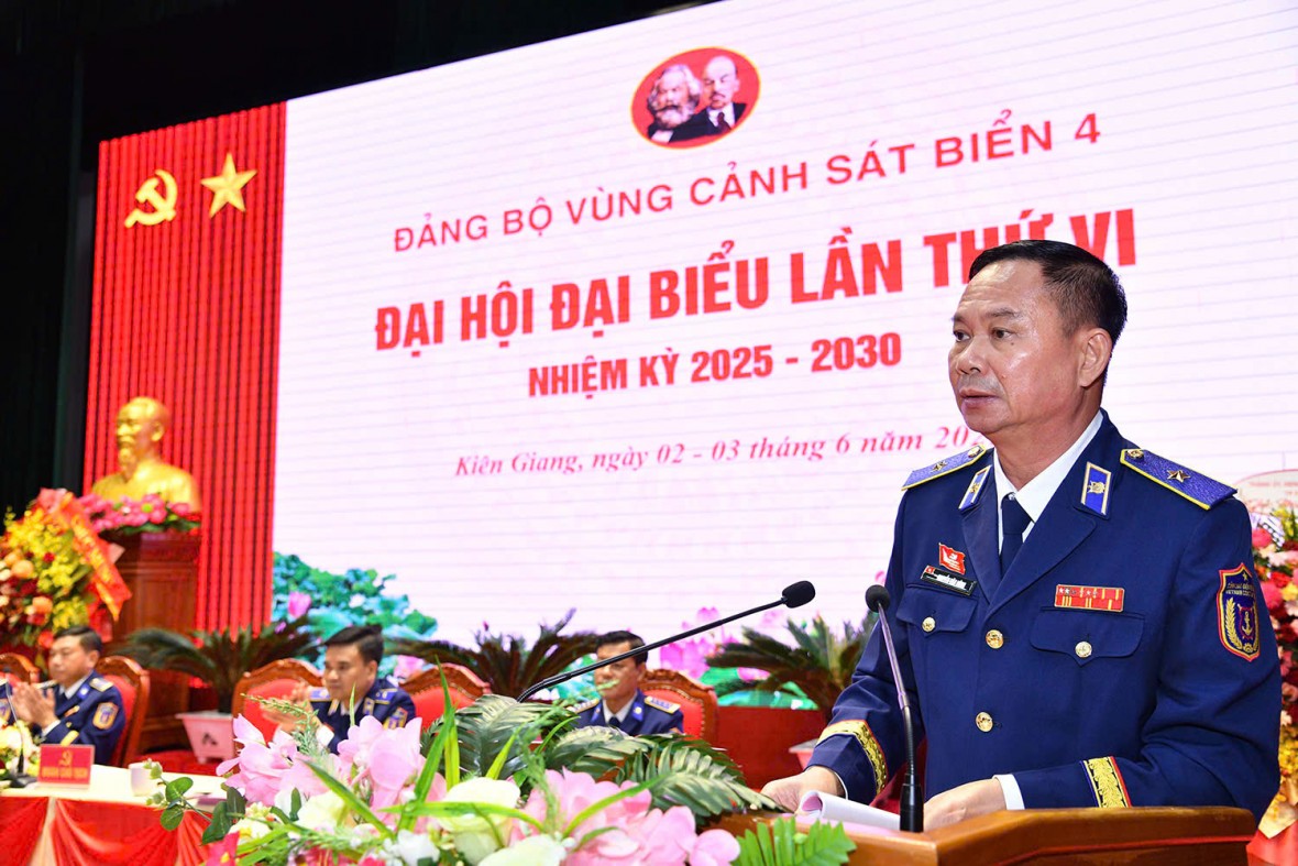 Đảng bộ Vùng Cảnh sát biển 4 tổ chức thành công Đại hội Đại biểu lần thứ VI, nhiệm kỳ 2025-2030