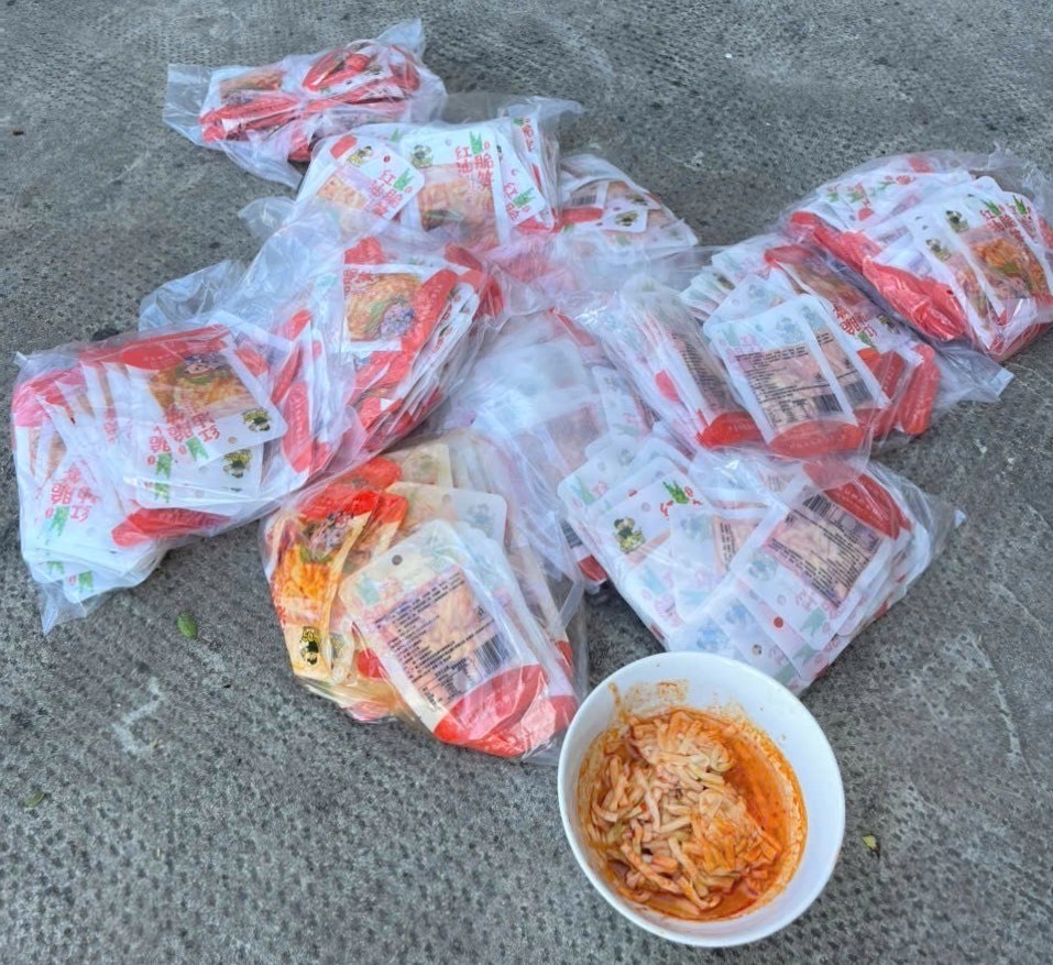 Số lượng lớn măng đã được tẩm ướp - Ảnh Công an Hà Tĩnh.