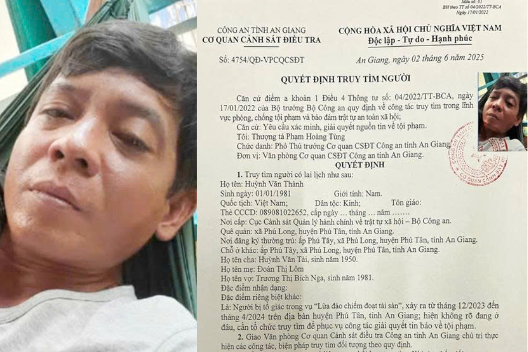 An Giang: Truy tìm người trong vụ lừa đảo chiếm đoạt hơn 1,3 tỷ đồng tiền thu mua lúa của nông dân An Giang: Truy tìm người trong vụ lừa đảo chiếm đoạt hơn 1,3 tỷ đồng tiền thu mua lúa của nông dân