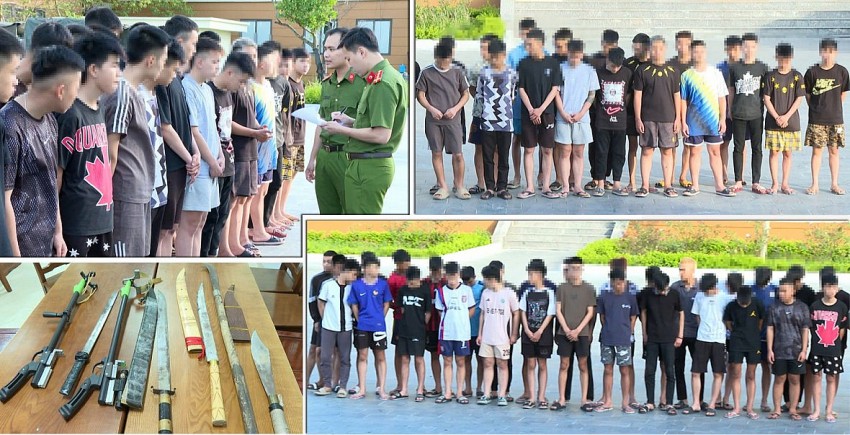 Tạm giữ hàng chục đối tượng mang hung khí gây thương tích cho người đi đường