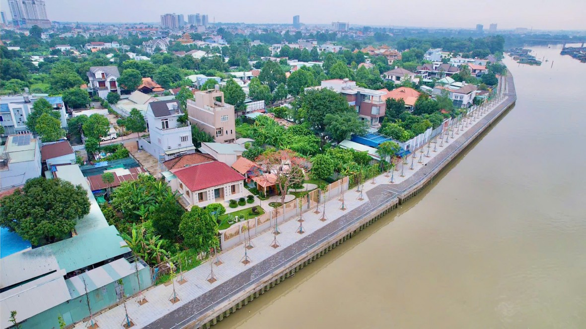 Cận cảnh kè sông uốn lượn ôm trọn thành phố Biên Hòa hơn 300 năm tuổi