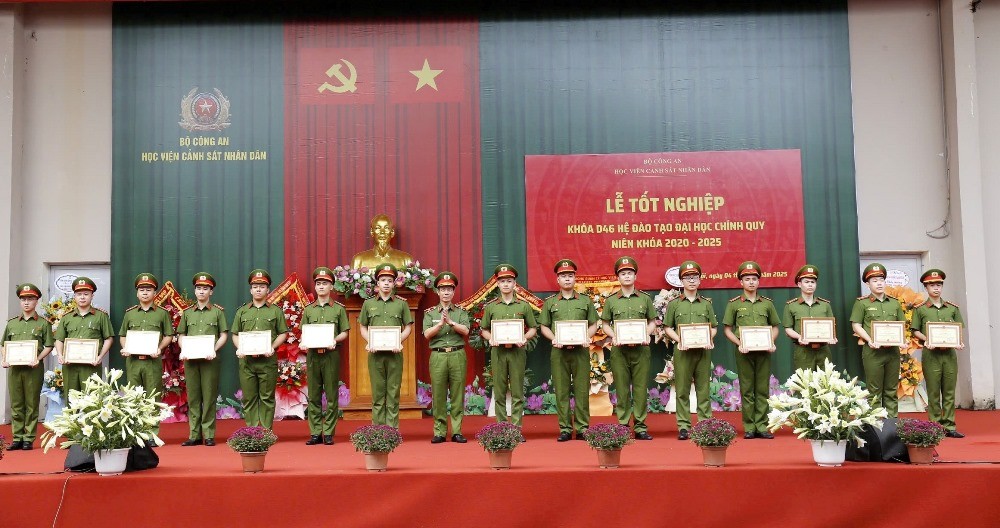 38 học viên Học viện CSND được thăng cấp bậc hàm vượt cấp
