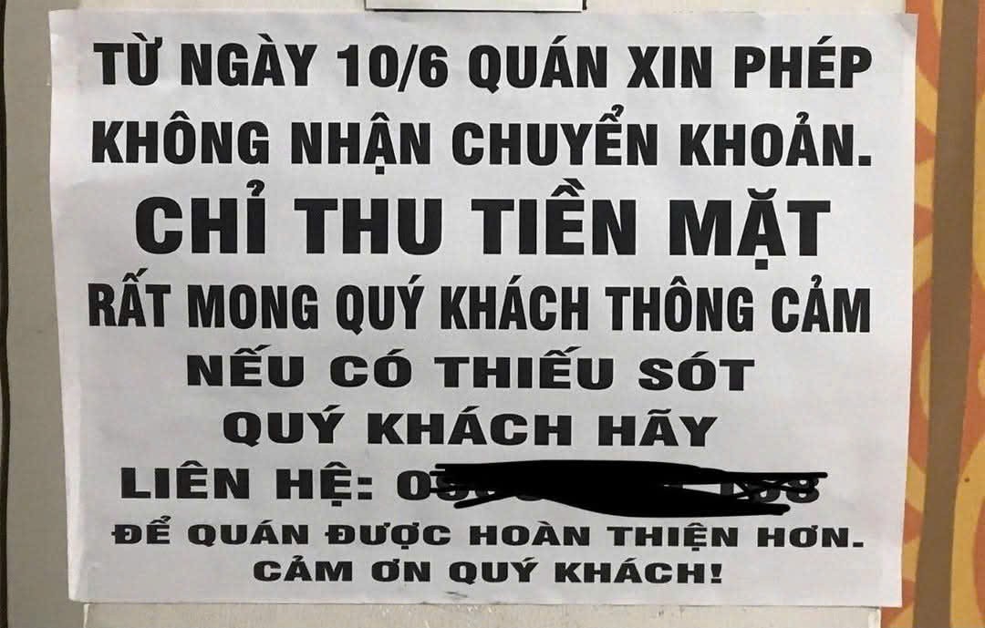 Cửa hàng né thuế bằng chiêu từ chối chuyển khoản Cửa hàng né thuế bằng chiêu từ chối chuyển khoản