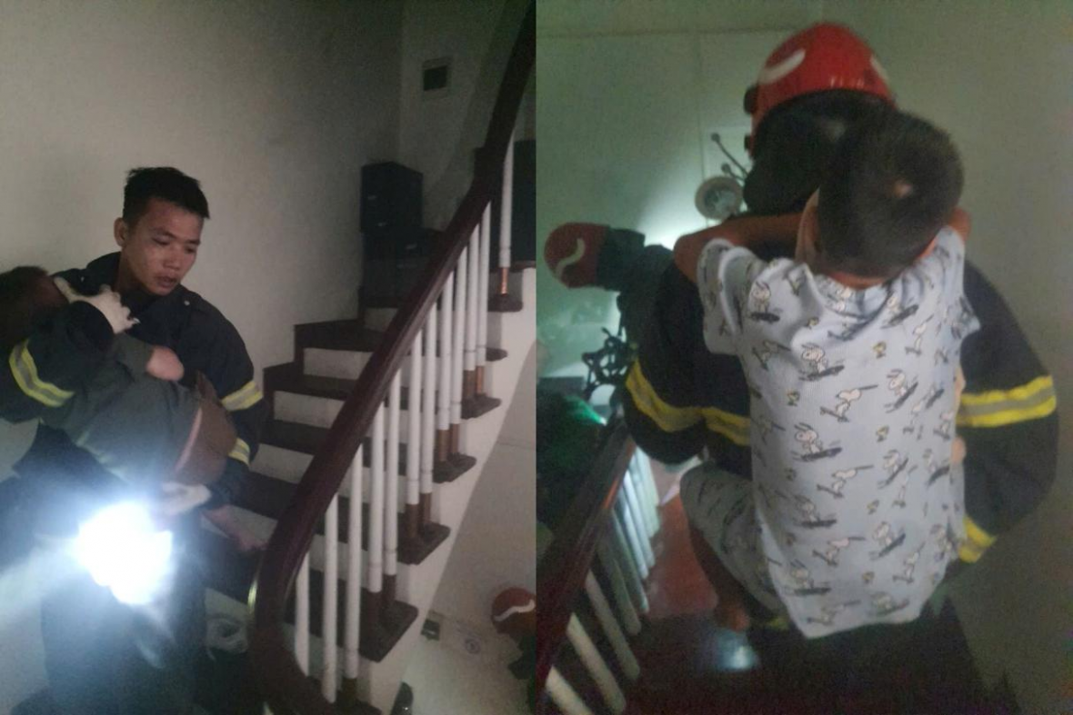 Giải cứu thành công 7 người thoát khỏi đám cháy trong đêm