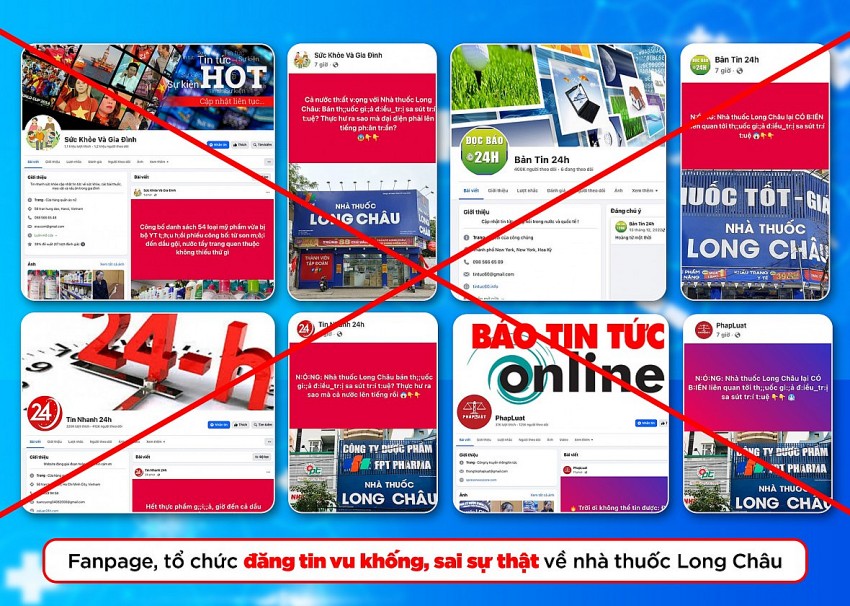 Một số trang thông tin đưa thông tin sai sự thật, vu khống nhà thuốc Long Châu.