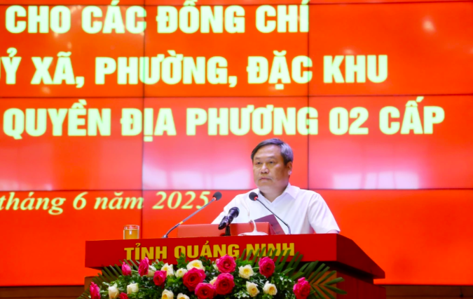 Ông Vũ Đại Thắng phát biểu tại hội nghị (Ảnh: Thu Chung).