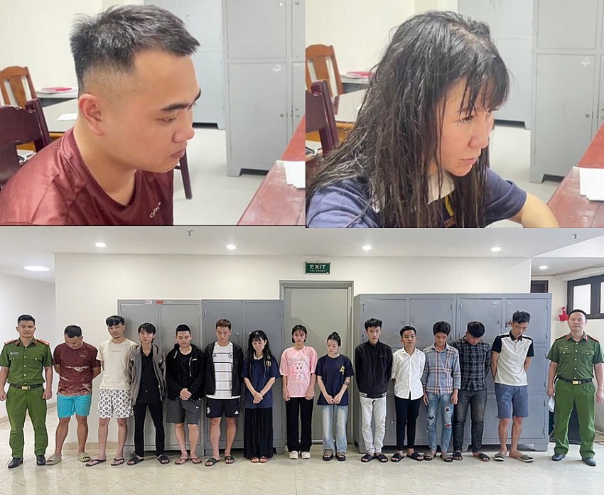 Trịnh Ngọc Linh và Tạ Thu Hà cùng các đối tượng trong ổ nhóm lừa đảo chiếm đoạt tại sản bị bắt giữ. Trịnh Ngọc Linh và Tạ Thu Hà cùng các đối tượng trong ổ nhóm lừa đảo chiếm đoạt tại sản bị bắt giữ.