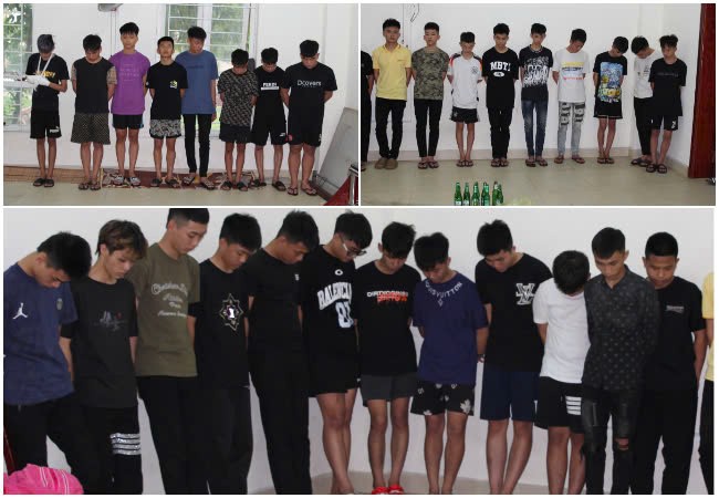 Các đối tượng trong nhóm gây rối trật tự Công cộng ngày 8/6/2025 bị bắt giữ - Ảnh Công an Nghệ An. Các đối tượng trong nhóm gây rối trật tự Công cộng ngày 8/6/2025 bị bắt giữ - Ảnh Công an Nghệ An.