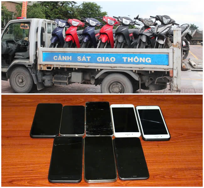 Tang vật vụ việc ngày 08/6/2025 Cơ quan Công an thu và tạm giữ - Ảnh Công an Nghệ An. Tang vật vụ việc ngày 08/6/2025 Cơ quan Công an thu và tạm giữ - Ảnh Công an Nghệ An.