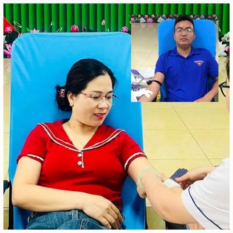 Hai cán bộ cấp xã tại Hà Tĩnh kịp thời tham gia hiến máu cứu người.