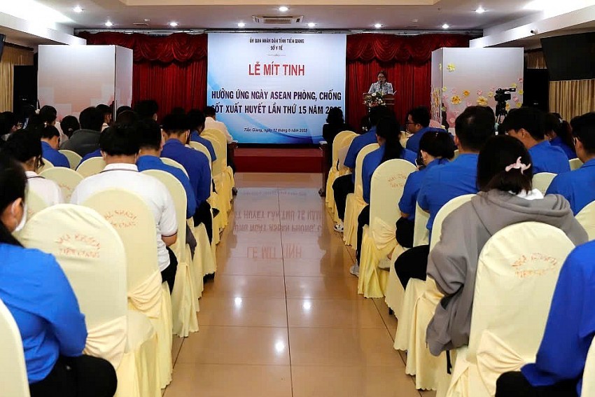 Tiền Giang: Mít tinh hưởng ứng ngày ASEAN phòng, chống sốt xuất huyết lần thứ XV năm 2025