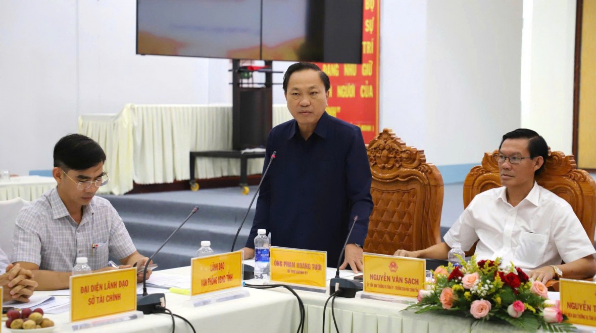 Đoàn công tác tỉnh Kiên Giang kiểm tra, khảo sát và làm việc tại huyện Vĩnh Thuận