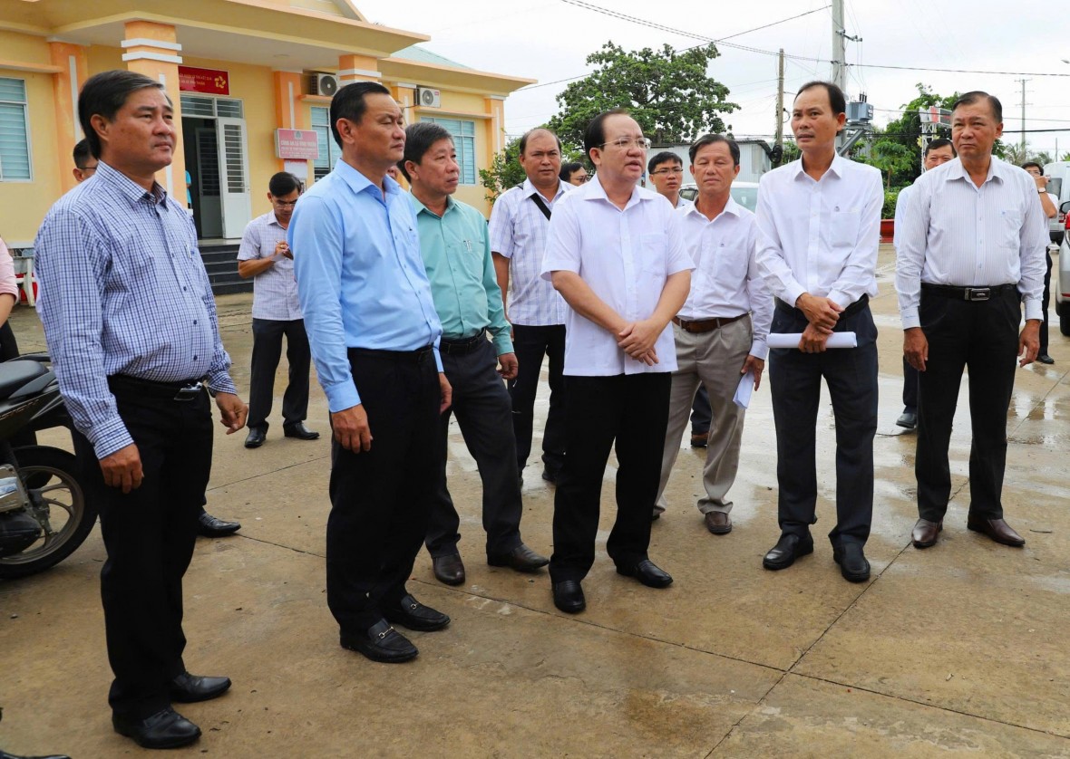 Đoàn công tác tỉnh Kiên Giang kiểm tra, khảo sát và làm việc tại huyện Vĩnh Thuận