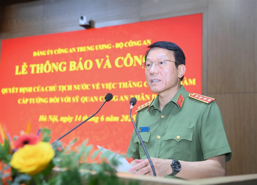 Bộ trưởng Bộ Công an Lương Tam Quang phát biểu tại buổi Lễ. (Ảnh: Bộ công an) Bộ trưởng Bộ Công an Lương Tam Quang phát biểu tại buổi Lễ. (Ảnh: Bộ công an)