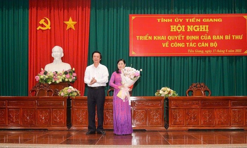 Tiền Giang: Bà Châu Thị Mỹ Phương giữ chức Phó Bí thư Tỉnh ủy