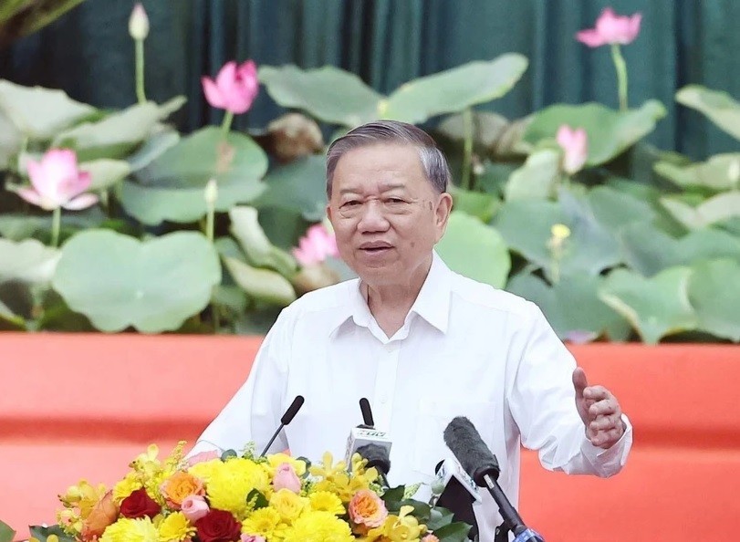 Tổng Bí thư Tô Lâm phát biểu. (Ảnh: Thống Nhất/TTXVN)