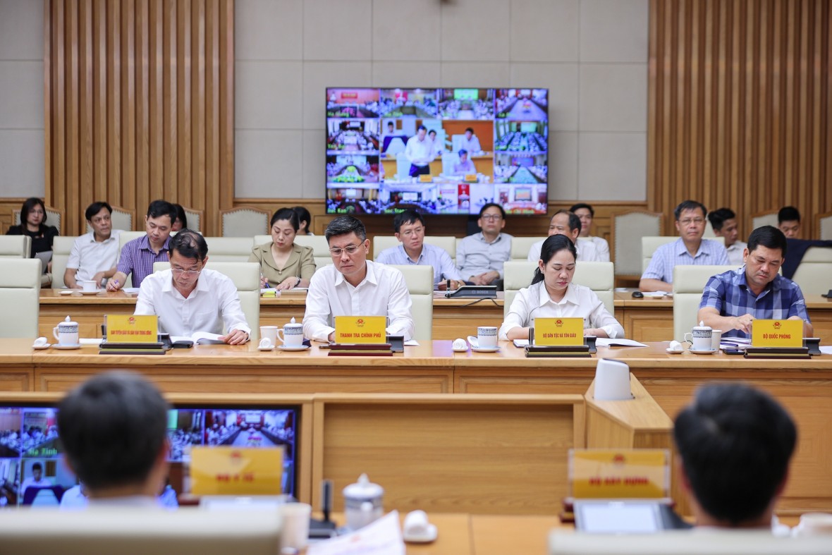 Hội nghị trực tuyến toàn quốc về công tác chuẩn bị Kỳ thi tốt nghiệp THPT năm 2025 được tổ chức chiều 18/6 - Ảnh: VGP/Nhật Bắc