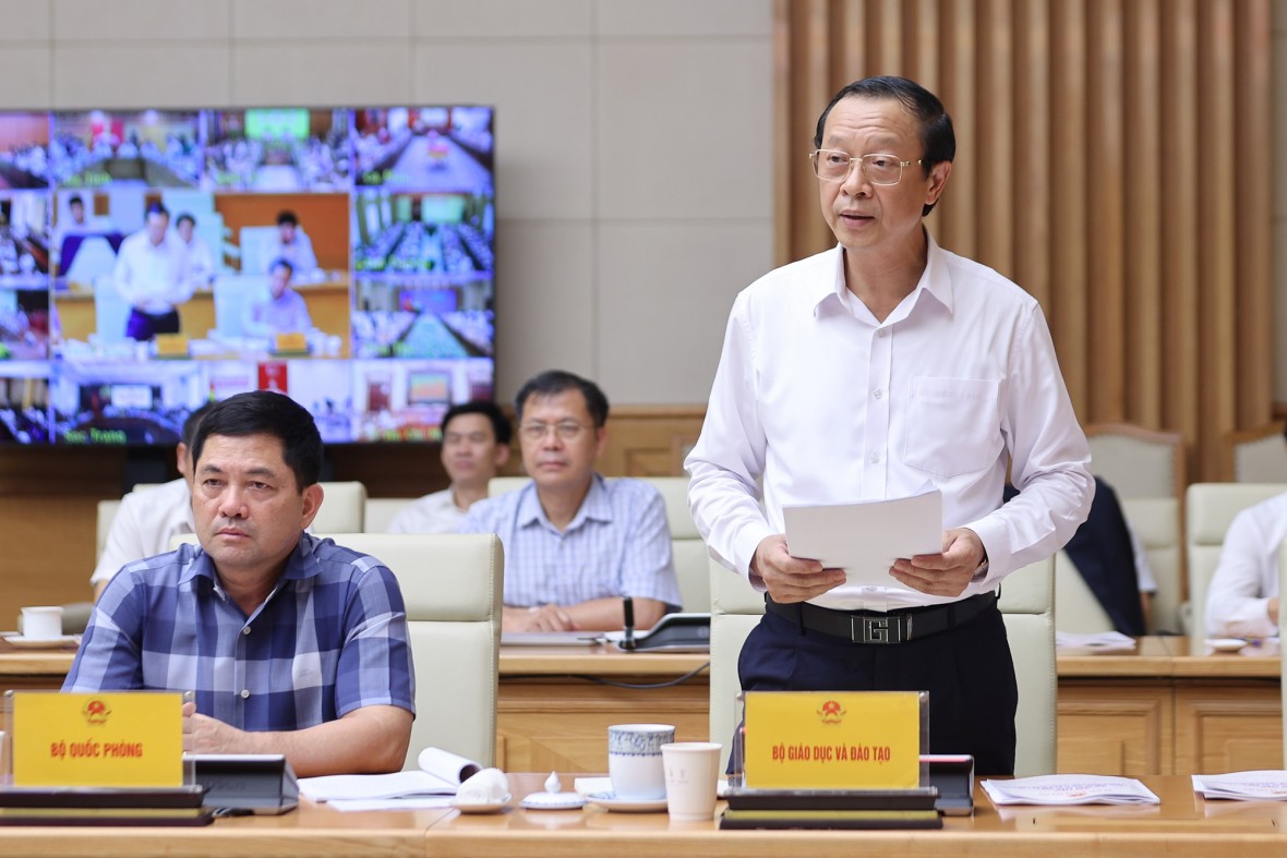 Thứ trưởng thường trực Bộ Giáo dục và Đào tạo Phạm Ngọc Thưởng khẳng định, đây là kỳ thi đặc biệt, mang tính lịch sử - Ảnh: VGP/Nhật Bắc